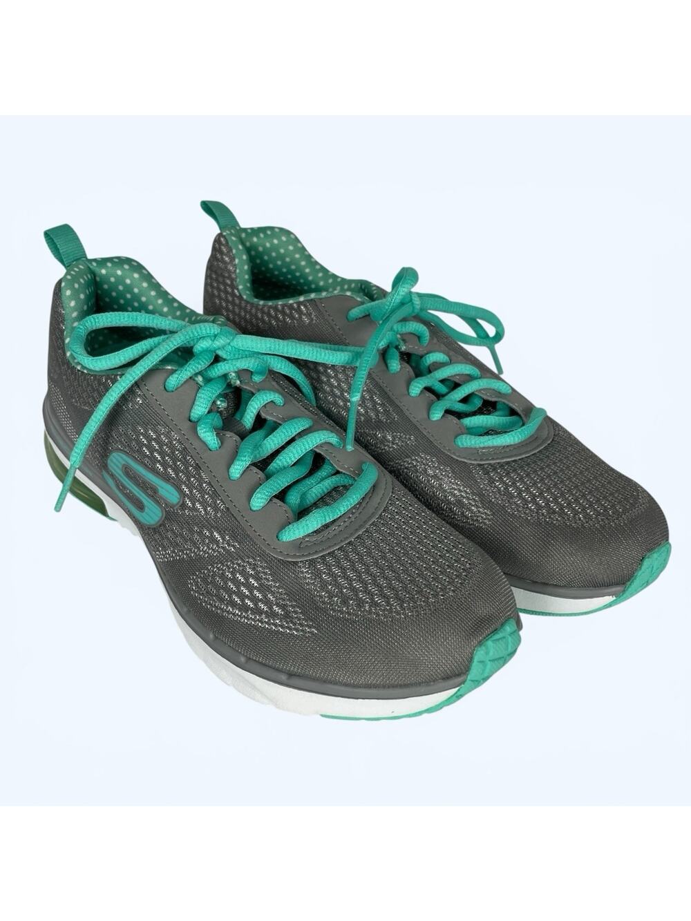Skechers Skech-Air Inifinity Shoe Sneakers Trainers Women's Size 7.5 Gray/Teal